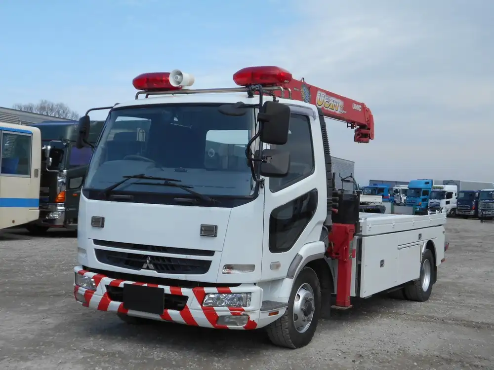 三菱 ファイター  車両重機運搬 PA-FK71F H18